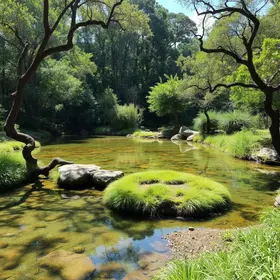 Nascente e áreas naturais do Parque Chico Mendes