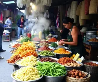 Como conhecer a gastronomia local nas feiras